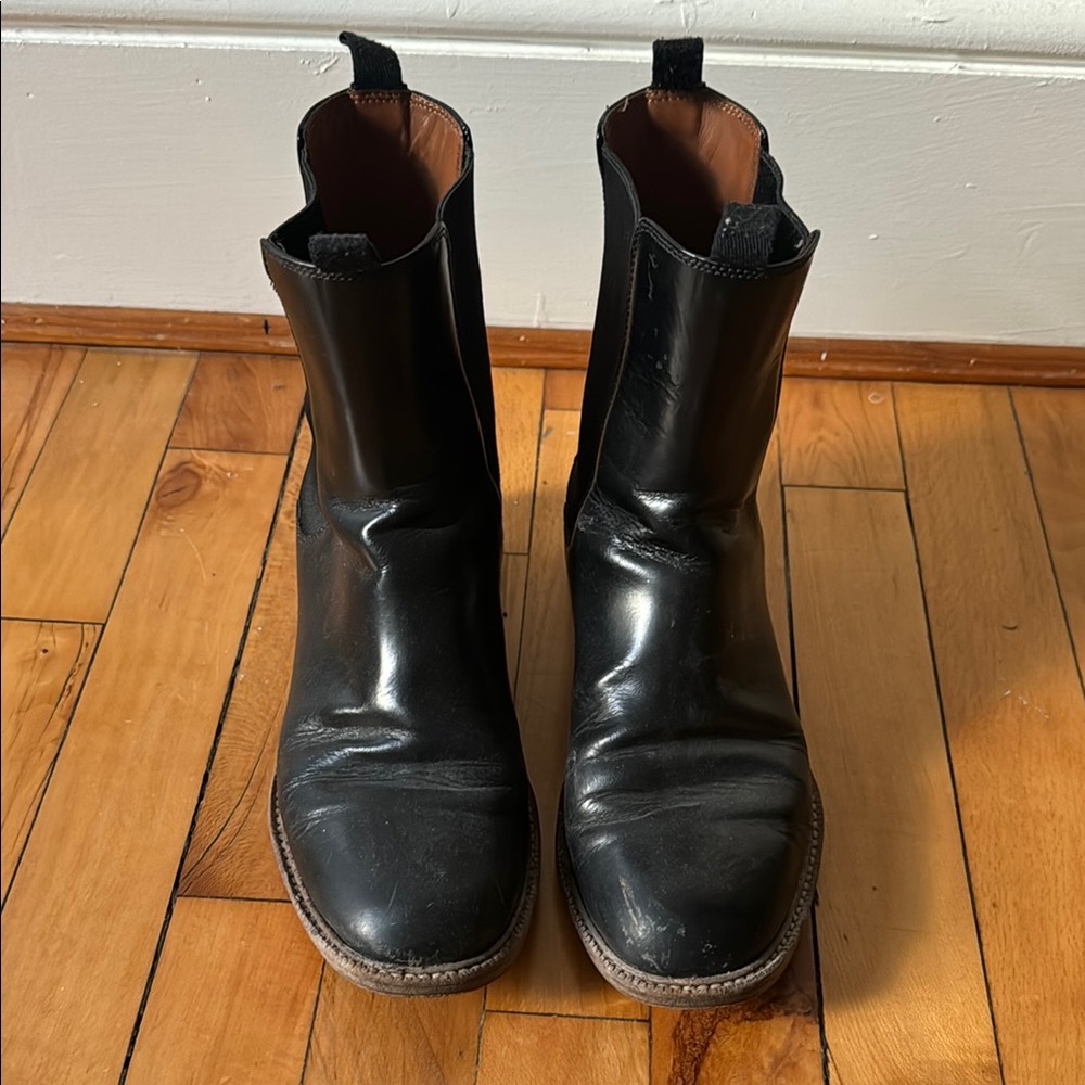 Black Leather Men's Boots